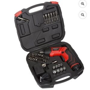 NEW Stalwart 45-Piece Pivoting 3.6V Cordless Electric Screwdriver Kit with Case